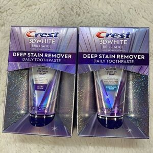 2x Crest 3D White Brilliance Deep Stain Remover Daily Toothpaste, 2.1 oz EACH
